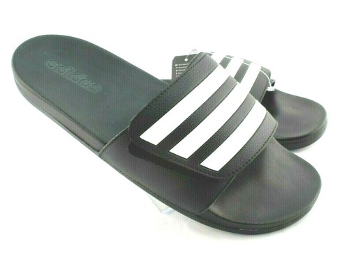 Black Adjustable UNISEX Slide Sandals 