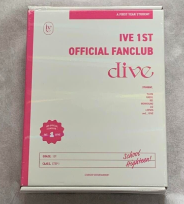 IVE 1ST OFFICIAL FANCLUB DIVE FCキット 1期 IVE 1st Fanclub FC Dive Welcome Membership Kit Official