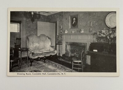 Drawing Room Constable Hall Constableville New York Postcard Unposted