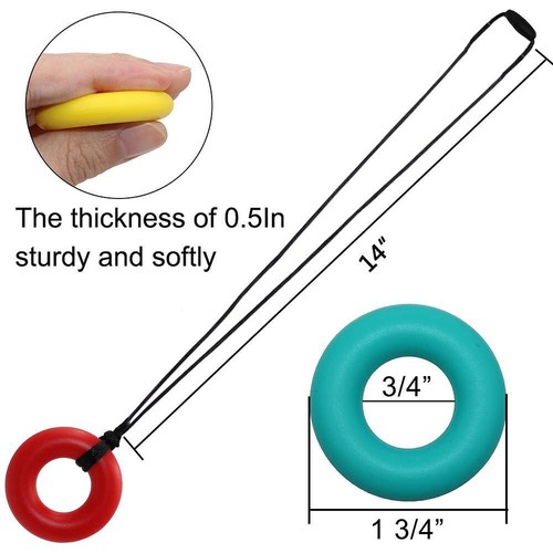 Sensory Chew Necklace Food Silicon Autism ADHD Biting Oral Teething Chewy Toy - Picture 7 of 32