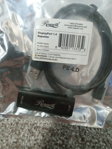 Rosewill DisplayPort 1.4 Repeater 144Hz 8K DP1.4 - Picture 3 of 5