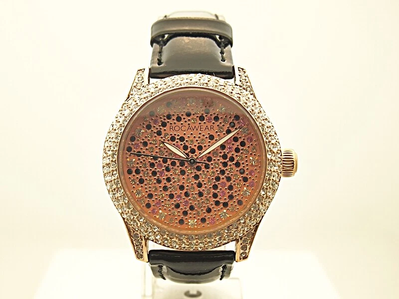 Rocawear Watch Ladies Rose Case with Crystals RL0109BK eBay