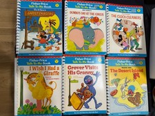 Vintage 1978 Fisher-Price Talk To Me Books - Lot of 6 +Player For Parts