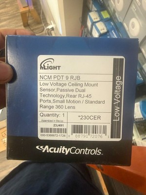 NEW ACUITY LITHONIA nLIGHT NCM PDT 9 RJB 360 PIR DUAL TECH OCCUPANCY SENSOR RJ45