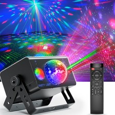 Disco Ball Light Party Lights, LED Sound Activated DJ Disco Light Stage Light...