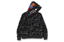 34259 bape color camo shark full zip hoody black L