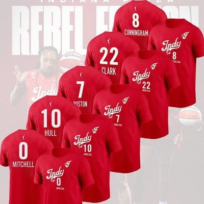Clark, Cunningham, Boston, Hull Indiana Fever 2026 Rebel Edition Name & Number