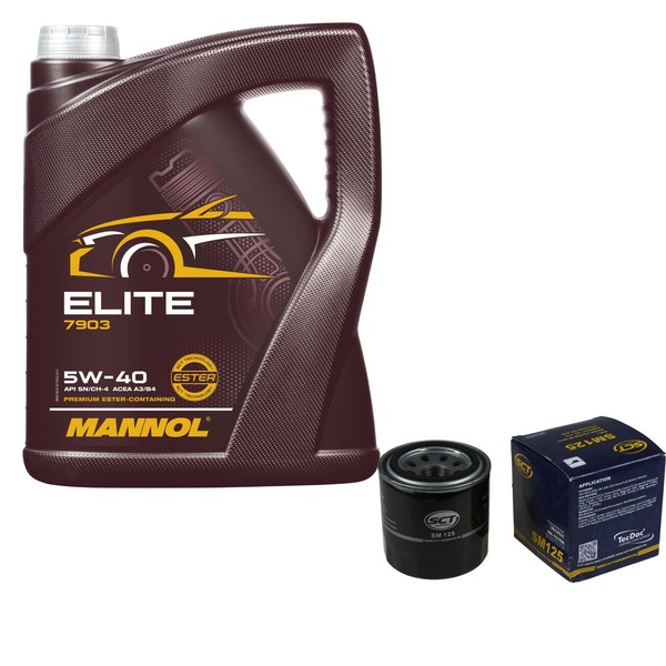 SCT Inspektionspaket 5L Mannol 5W-40 FüR Hyundai Tucson 1.6 Gdi IX20 1.4 I30 KIA-image