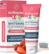 Kids Hydroxyapatite Toothpaste with Xylitol - Fluoride Free Toddler Kid'S N...