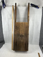 antique  sled snow scoot hand made 42 in steel runners natural 19th c original