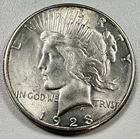 1923-S $1 Peace Dollar 90% Silver San Francisco US Coin - Large Die Crack