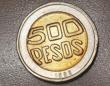 1995 Colombia 500 Pesos Bimetallic