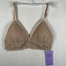 Hanky Panky Medium Lace Padded Triangle Bralette 487004 Chai msrp 58