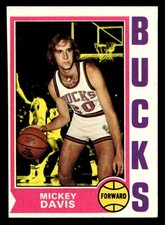 1974-75 Topps #73 Mickey Davis Ex-Mint Bucks  ID:450102