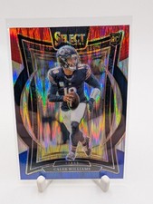 2024 Panini Select Caleb Williams Red & Blue Prizm Shock #25 Chicago Bears