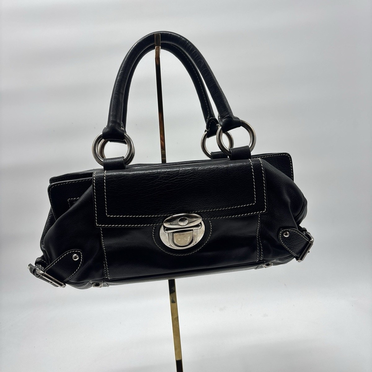 Marc Jacobs Black Vintage Leather Doctor Bag Buckle Read