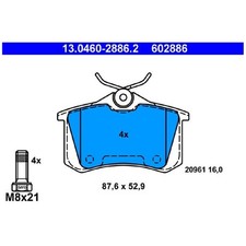 Satz Bremsbeläge Bremsklötze hinten für Seat Exeo 3R2 ST 3R5 Leon 1M1 | 24512