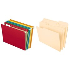 Pendaflex Hanging File Folders, Letter Size, Assorted Colors 81663 and Pendafl
