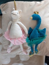 Jellycat Dancing Darcey Unicorn  14" Cream Pink Ballerina  and Ostrich
