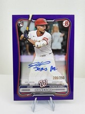 Harry Ford 2026 Bowman No. PRV-HF Auto Purple #/250 Nationals #5 Prospect