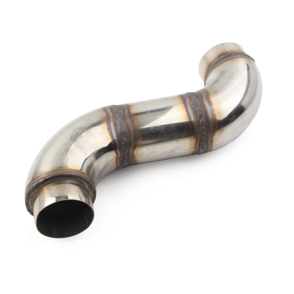 Motorcycle Bike Cleaner Pod Inlet Intake Stainless Steel Elbow Interface w/Clips - Imagem 3 de 4