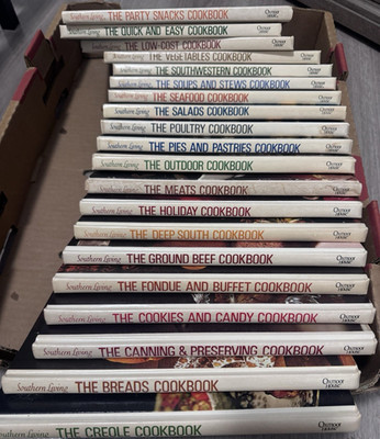 Southern Living Cookbook vintage Set of 20 books, Oxmoor House Hardcover 