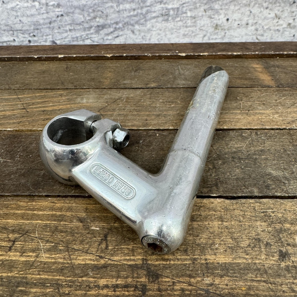 Vintage Gran Compe Quill Stem 70 mm 25.4 Clamp 22.2 Silver S-74