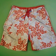 Arizona Swimming Trunks Shorts Men's Medium Gray/Red Tropical Beach Summer