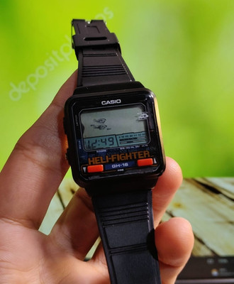 Casio Game Watch Gh 16 Heli Fighter Ultra Rare Collectible Japan