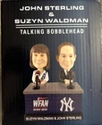 NY YANKEES JOHN STERLING SUZYN WALDMAN TALKING BOBBLEHEAD SGA WFAN MLB BASEBALL