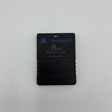 Sony OEM Genuine Playstation PS1, PS2 Black Memory Card SCPH-10020