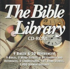 The Bible Library 1.1 PC CD-ROM Ellis 9 translations 20 references commentaries