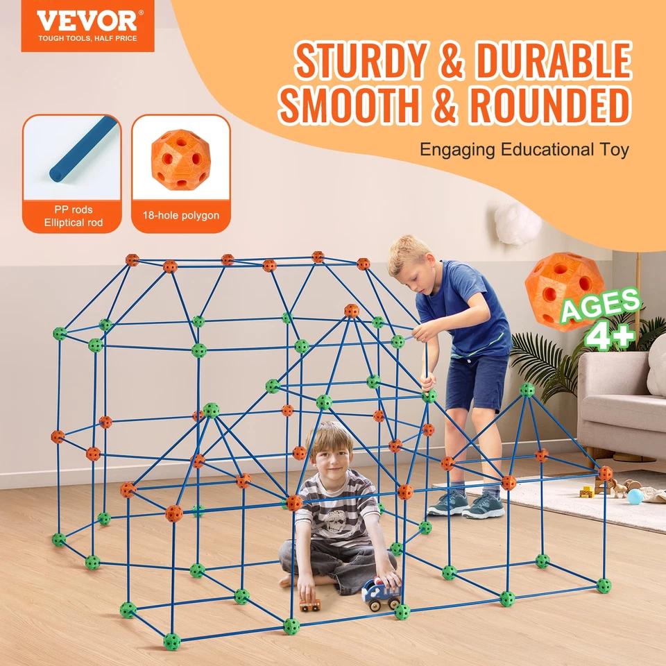 VEVOR Fort Building Kit for Kids, 180PCS STEM Building Toys - Image 4 of 4