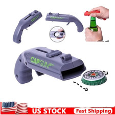 Magnetic Cap Gun Bottle Opener  Creative Beer Launcher Bar Tool Party Fun Game