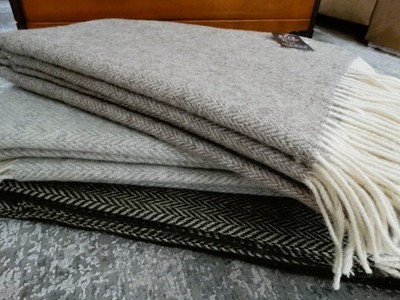 Wolldecke 140x200cm  Schurwolle Plaid Kuscheldecke Decke 100% Wolle