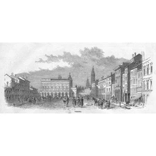 VERONA Italy View of the City - Antique Print 1859