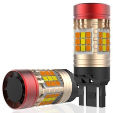 7443 Switchback LED Bulb Front Turn Signal 7444NA 7443NA White Amber Resistor...