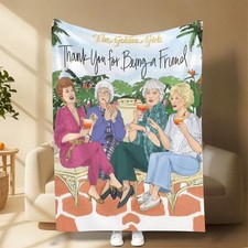 The Golden Girls Cartoon Blanket: Luxe Warm All-Season Perfect Christmas Gift