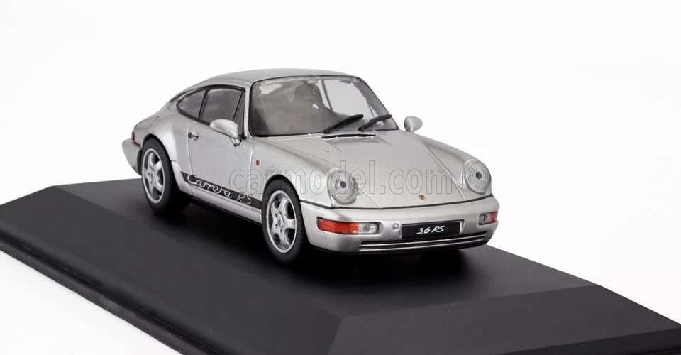 MODELLINO AUTO STATICO SOLIDO PORSCHE 911 964 RS COUPE 1994 SILVER SCALA 1/43 - Immagine 4 di 4