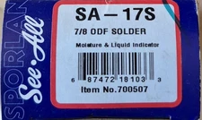 Sporlan SA-17S 7/8" Solder Refrigeration Sightglass