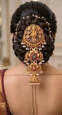 South Indian hair jewelry | Temple Hair Accessory | Bridal hair pin