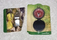 Lot of 2 Coghlan’s Camping Survival Items - Compass & Whistle