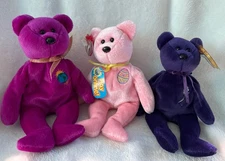 Ty  Beanie Baby Bear  Lot Of 3 Vintage