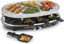 Image of Klarstein 1500W 8 Person Raclette Grill Black