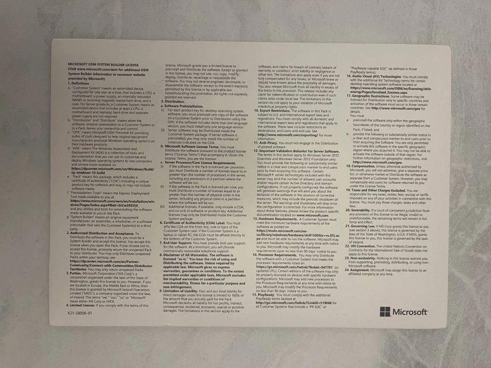 Microsoft Windows 10 Pro - FQC-08930 (64-bit, OEM DVD) - Image 2 of 2