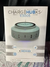 Limitless Innovations ChargeHub X5+ E3005 6-Device Wireless Charging Station