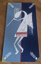 "Kokopelli Spacer" autorstwa artysty Navajo Ralpha J. Suazo podpisany oryginalny rodzimy