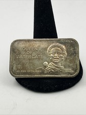 Queen of Watergate 1 oz .999 Fine Silver Bar Vintage 109.65 per troy oz