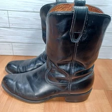 Vintage Acme Boots Mens 9.5B Black Roper Biltrite Rodeo Ranch 51495 Made USA