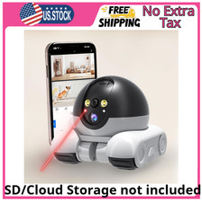 AEZ Robot Camera on Wheels 1080P Dual Lens,Indoor Movable Security Camera wit